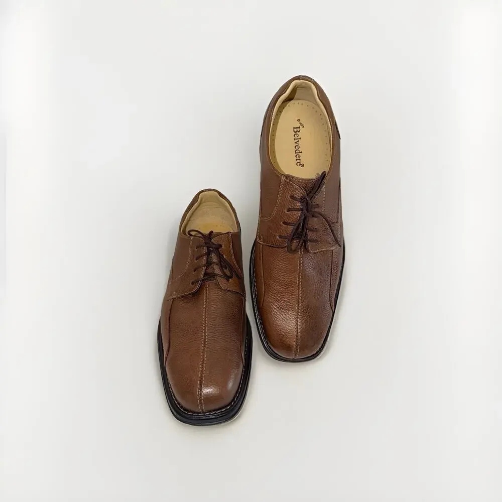 Belvedere Baybridge Brown Leather Dress Shoes Men’s 11EEE Oxford - New